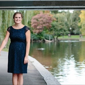 JCrew Elsa Navy Blue Dress